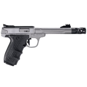 Smith & Wesson Victory Target 22 Lr 6" 10rd Pistol W/ Muzzle Break & Fiber Optic Sights - Stainless