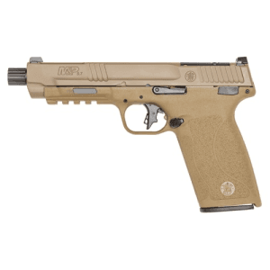Smith & Wesson M&p 5.7x28 5" 22rd Optic Ready Pistol W/ Threaded Barrel & No Thumb Safety | Fde