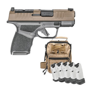 Springfield Armory Springfield Hellcat Osp 9mm 3" 15rd Optic Ready Pistol W/ Sling Bag & 5 Mags - Fde / Black