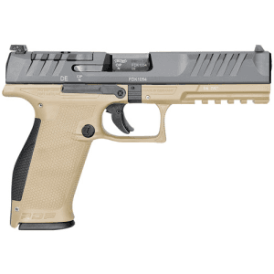 Walther Arms Pdp Full Size 9mm 5" 18rd Optic Ready Pistol - Black / Tan