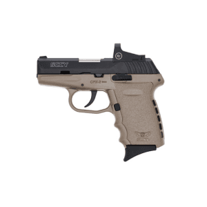 Sccy Industries Cpx2-Cb 9mm 3.1" 10rd Pistol W/ Crimson Trace Red Dot - Black / Fde