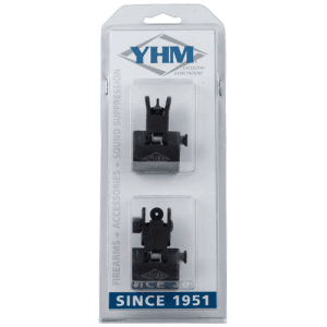 Yankee Hill Machine Company Q.d.s. Sight Set Black Hardcoat Anodized Folding