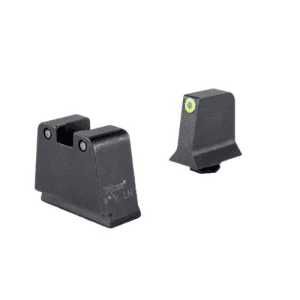 Trijicon Suppressor/Optic Height Sights (Yellow Outline /Green Tritium) Fits Glock Slim Frame