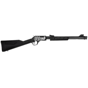 Rossi Gallery 22lr 18" 15rd Pump Rifle W/ Fiber Optic Sights - Us Flag Engraving