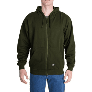 BERNE WORKWEAR Heritage Thermal Lined Sweatshirt Alpine Green Plu
