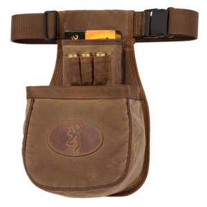 Browning Santa Fe Shell Pouch Tan Canvas/Leather Belt Mount