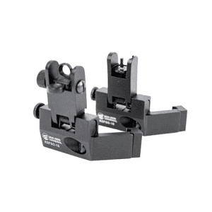 Bca Ar-15/Ar-10 Rear/Front Flip Up Canted Sight Combo With Photoluminescence On Sight