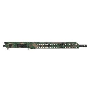Bc-15 | 5.56 Nato Woodland Camo Cerakote Upper | 16" Black Nitride M4 Barrel | 1:7 Twist | Mid-Length Gas System | Talon 15" Mlok Split Rail | With Bcg & Charging Handle