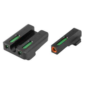 Truglo Tfx Pro Next Gen Tritium & Fiber Optic Xtreme Handgun Sight - Sig Sauer #6 Front / #8 Rear - Orange Outline Front/Rear Green