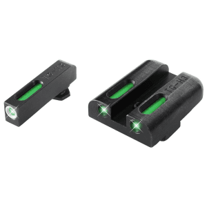 Truglo Tfx Tritium/Fiber-Optic Day/Night Sights Fits Glock 17 / 17l, 19, 22, 23, 24, 26, 27, 33, 34, 35, 38, And 39 - White Outline Front/Rear Green
