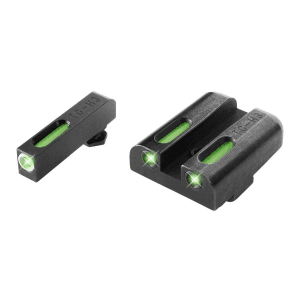 Truglo Tfx Tritium/Fiber Optic Day/Night Sights Fits Glock 20, 21, 25, 28, 29, 30, 31, 32, 37, 40, And 41 - White Outline Front/Rear Green