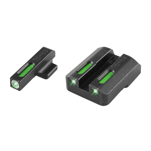 Truglo Tfx Tritium/Fiber-Optic Day/Night Sights - Walther Pps (Except M2) - White Outline Front/Rear Green