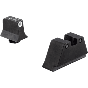 Trijicon Bright & Tough Night Sight Suppressor Night Sight Set For Glock - White Front/Black Rear With Green Lamps