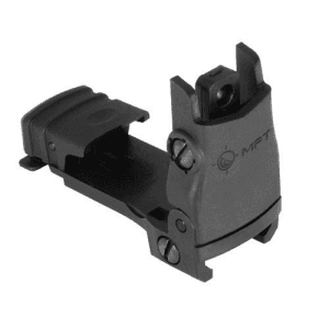 Rear Back Up Polymer Sight flip up with Windage Adjustment