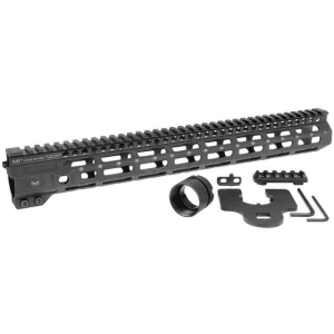 Midwest Industries Combat Rail One Piece Free Float Handguard 15" Mlok Black
