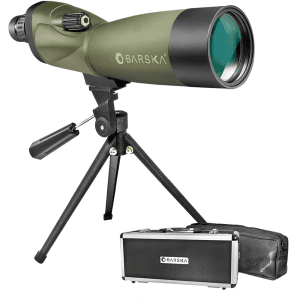 Barska Blackhawk Wp Spotting Scope Tripod, Soft & Hard Case - 20-60x60mm Matte