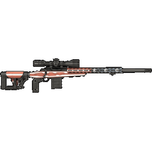 Howa Hcra73107uskmdt M1500 Apc Chassis 308 Win 10+1 (3 Mags) 24" Hb, American Flag Cerakote, Luth-Ar Mba-4 Stock With Aluminum Chassis, 4-16x50 Scope, Bipod & 2 Grips