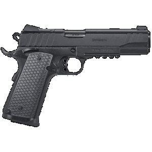 Girsan 391049 MC1911 S Influencer Full Size 38 Super 9+1 5" Blued Steel Barrel, Black Optic Ready/Serrated Steel Slide & Frame w/Picatinny Rail & Beavertail, Black Polymer Grip