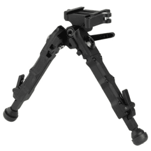 Accu-Tac Brasqdg204 Br-4 G2 Arca Spec Bipod Made Of Black Hardcoat Anodized Aluminum With Arca Style Rail Attachment, Steel Feet & 5.75"-8.25" Vertical Adjustment