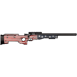 Crickett KSA2150-OG Precision Full Size 22 LR Single Shot 16.10" Blued Threaded Bull Barrel, Blued Crickettinny Rail Steel Receiver, Old Glory Synthetic Adj LOP Stock