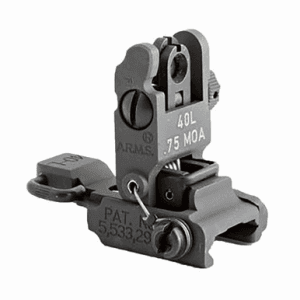 A.R.M.S., Inc. Ar-15 40L Low Profile Rear Sight Adjustable Flip Up