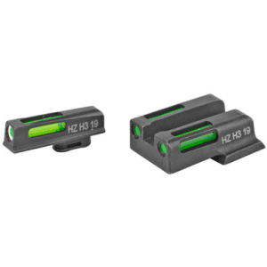 Hiviz Ezn321 Lightwave H3 Sight Set S&w Ez380 Green Front Tritium Rear Fiber