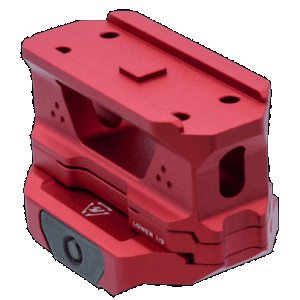 Strike Industries T1 Riser Mount Red Anodized 6061 T6 Aluminum Picatinny Rail 0.93in Lower 1 Third Co Witness