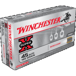 Winchester Super X 45 Acp Winclean Brass Enclosed Base 185 Grain 50 Rounds