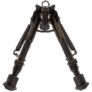 Allen 2207 Bozeman Rifle Bipod Black Aluminum W/Sling Swivel Stud Mount, Rubber Feet & 6-9" Vertical Adjustment