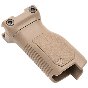 Strike Industries Arcmagraillfde Angled Vertical Grip Long Flat Dark Earth Polymer With Cable Management Storage For Picatinny Rail