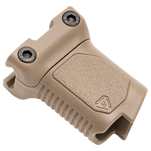 Strike Industries Arcmagrailsfde Angled Vertical Grip Short Flat Dark Earth Polymer With Cable Management Storage For Picatinny Rail