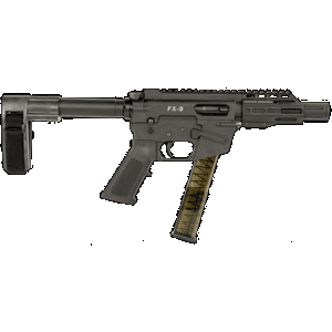 FREEDOM ORDNANCE FX9P4SBM FX-9 9mm Luger 31+1 4" Black Nitride Steel Barrel, M-LOK Handguards, Black Anodized Aluminum Picatinny Rail Receiver, Black SB Mini Brace, AR15 Grip