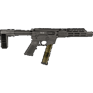 Freedom Ordnance Fx9p8sbm Fx-9 9mm Luger 31+1 8" Black Nitride Steel Barrel, M-Lok Handguards, Black Anodized Aluminum Picatinny Rail Receiver, Black Sb Mini Brace, Ar15 Grip