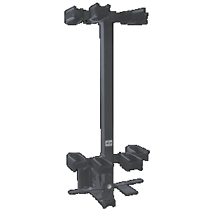 Rugged Gear 11094 Wall Mount Removeable Black Steel Holds 4 Rifle/Shotgun