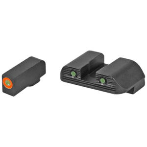 Glock Oem Night Sight Set Ameriglo .200 Front Sight Green Tritium Orange Outline