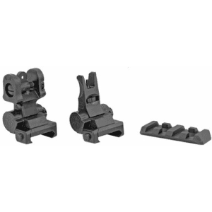 Sig Sauer Flip Up Iron Sights Adjustable For Ar-15 Tread Picatinny Rail