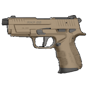 Retay USA RXP22FDE13TH RXP 22 LR 13+1 4" Black Threaded Barrel, Flat Dark Earth Cerakote RMR/RMSc Optic Ready/Serrated Slide, Flat Dark Earth Cerakote Polymer Frame w/Accessory Rail, Textured Grip