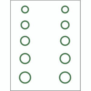 Gunstar Mini Circles Reticle Set Green For Scopes And Optics