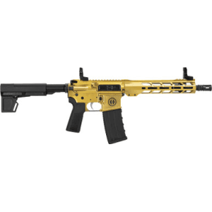Hi-Point Hp15p-556gold Hp 15p 5.56 Nato 30+1 10.50" Black Threaded Barrel, Gold Aluminum Receiver W/Picatinny Rail, M-Lok Handguard, Blade Black Polymer Brace, Black B5 P Type 23 Grip