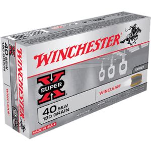 Winchester Ammo WC402 WinClean 40 Smith & Wesson 180 GR Brass Enclosed Base - 50rd Box