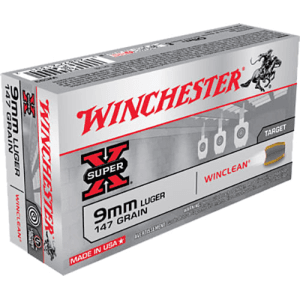 Winchester Ammo WC93 WinClean 9mm Luger 147 GR Brass Enclosed Base - 50rd Box