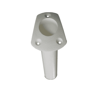 T-H Marine Rod Holder Angled Top Flush Mount Fish White