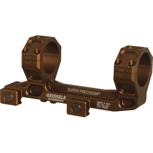Geissele Super Precision Extended 1-Piece Cantilever Picatinny Scope Mount 34mm Rings 7075-T6 Aluminum Desert Dirt