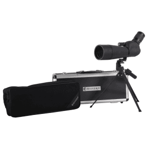 Barska Blackhawk Ed Spotting Scope 20-60x 60mm Angled Body With Tripod And Hard Case Rubber Armored Black
