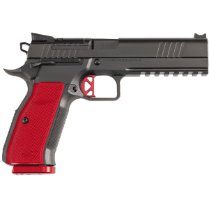 Dan Wesson Dwx Optics Ready 9mm Luger Pistol 5" Barrel 19+1 Round Black Slide Red Grip Black Frame Rail