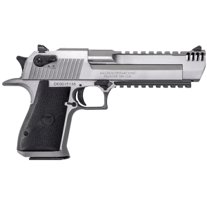 Magnum Research Desert Eagle Mark Xix 357 Magnum Pistol 6" Barrel 9+1 Round Stainless Steel Slide Black Grip Stainless Steel Frame Integral Muzzle Brake And Picatinny Rail