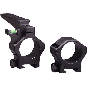 Hawkins Precision Heavy Tactical 36mm Pictanny-Style Scope Rings With Offset Level Cap And Long Top Picatinny Rail Matte Black Extra Low