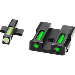 Hiviz Litewave H3 Tritium Fiber Optic Sight Set For Cz 75, 85, P-01 Green/White