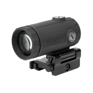 Holosun Hm3xt 3x Flip Magnifier With Picatinny Absolute And Lower 1/3 Co-Witness Mounts Titanium Matte Black