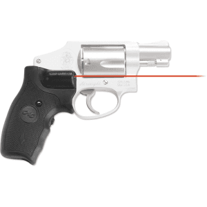 Crimson Trace Lasergrips Laser Sight S&w J-Frame Round Butt Extended Grip Overmolded Rubber Black